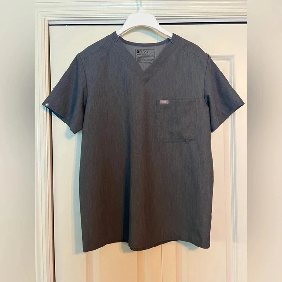 Figs technical collection gray scrub tops. Size small. - Picture 1 of 6